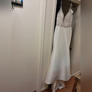 Elegant White Wedding Dress Will Need To Be Wiped Down Or Steamed